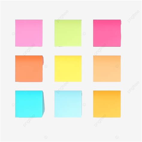 set  colorful sticky paper paper sticky note png transparent image  clipart