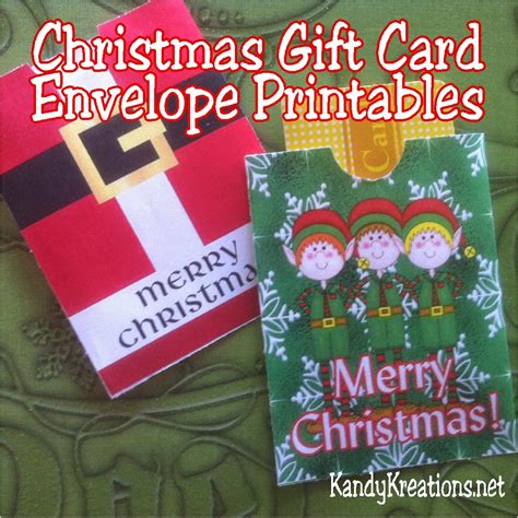 christmas gift card envelope  printables everyday parties