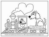 Coloring Doodle Poodle Pages Valentine Express Donna Foster Featuring Jack Topsy sketch template