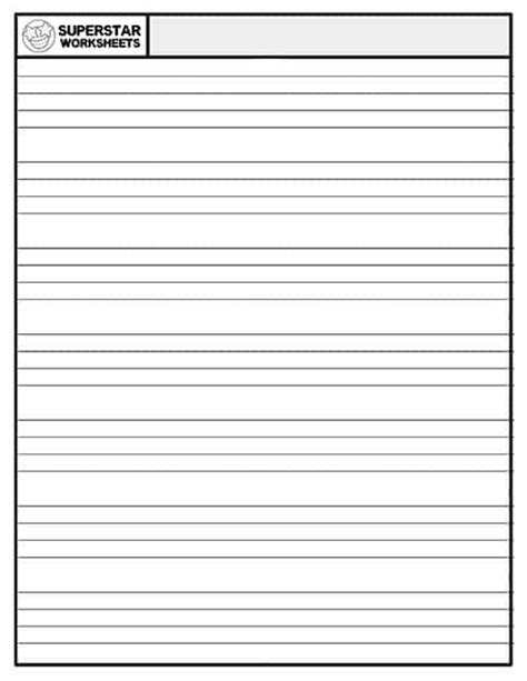 blank primary writing paper printable
