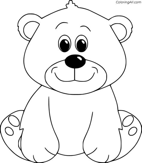 printable bear coloring pages  vector format easy  print