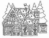 Lebkuchenhaus Weihnachten Malen Noel Friandises Maison Weihnachtsbaum Glocken sketch template