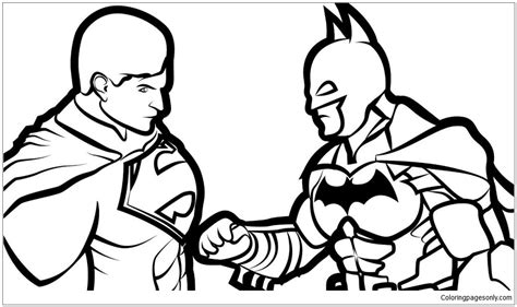 batman  superman  coloring page  printable coloring pages