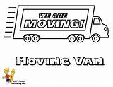 Coloring Trucks Moving Van Yescoloring Truck Cold Stone sketch template