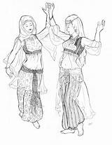 Harem Pants Belly Dance Template sketch template