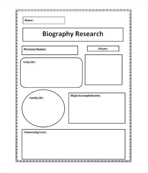 image result  biography template  biography template writing