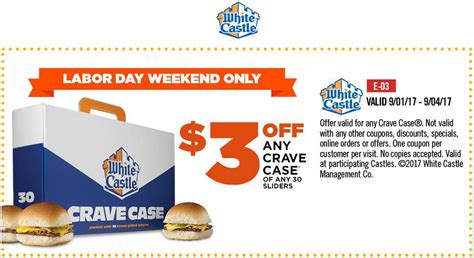 white castle coupons shopping deals promo codes december