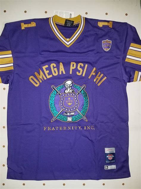 Omega Psi Phi Fraternity Football Jersey Purple Omega Psi