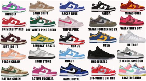 dunk  sneaker  released colorway  names   youtube