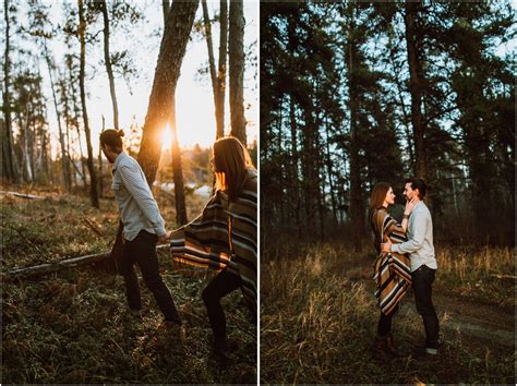 couple photo shoot in the forest by ariana tennyson photography