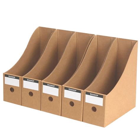 pcs hard paper file storage box office study desktop organizer crate set  books documents