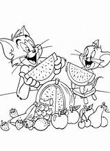 Tom Jerry Coloring Pages Fruit Eating Og Kids Choose Board Und Together sketch template