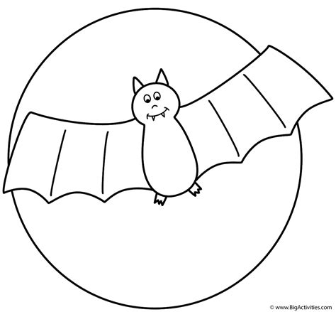 bat   moon coloring page halloween