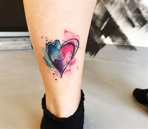 Heart Watercolor Tattoo By Steve Newman Photo 17566