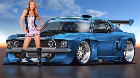 Girls And Muscle Cars Wallpaper 59 Images