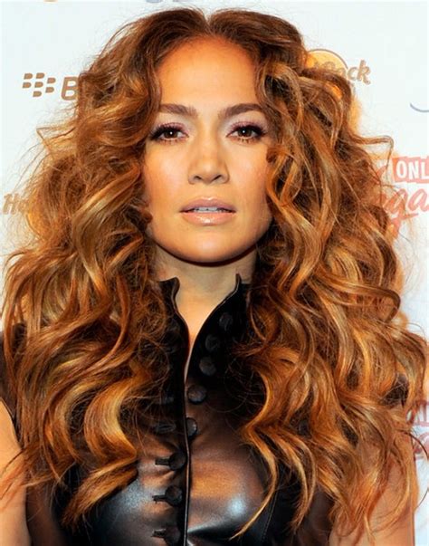 Jennifer Lopez Hairstyles Golden Voluminous Long Curls