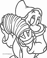 Coloring Snow Bashful Disney Wecoloringpage sketch template