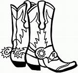 Coloring Cowboy Boots Gif sketch template