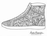 Coloring Pages Shoe Shoes Adults Colouring Doodles Print Birds Adult Kendra Color Kids Printable Sheets Pattern Book Doodle Books Template sketch template