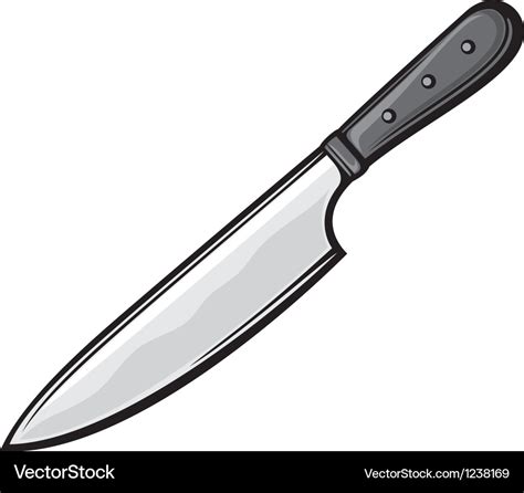 kitchen knife royalty  vector image vectorstock