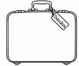 Suitcase Coloring sketch template