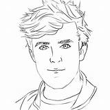 Jake Paul Coloring Portrait Pages Game Print sketch template