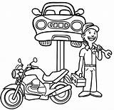 Mechanic Car Helpers Coloringpagesfortoddlers sketch template