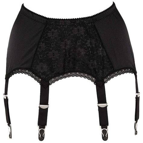 stockings hq women s legacy 6 strap lace front suspender belt m black
