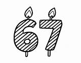 67 Years Old 76 Coloring Coloringcrew Birthday sketch template