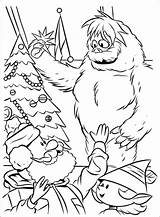 Coloring Pages Rudolph Reindeer Snowman Abominable Christmas Nosed Red Book Yeti Kids Printable Toddlers Drawing Bumble Color Yukon Sheet Print sketch template