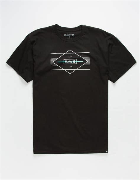 hurley bristol diamond mens  shirt black  camisetas masculinas roupas