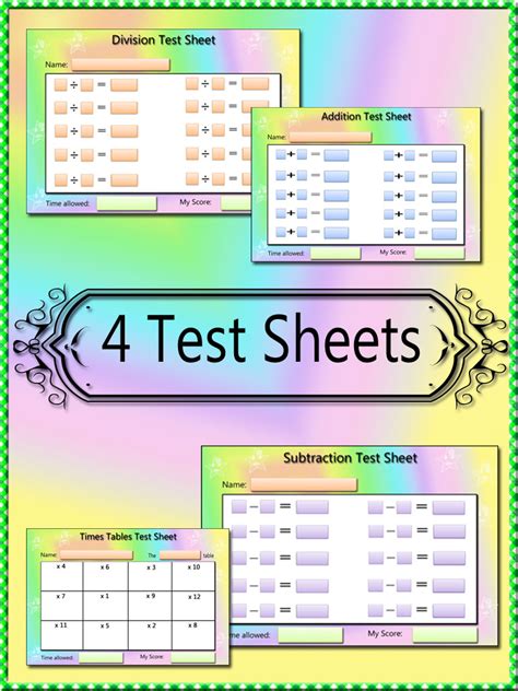 test sheets teacha