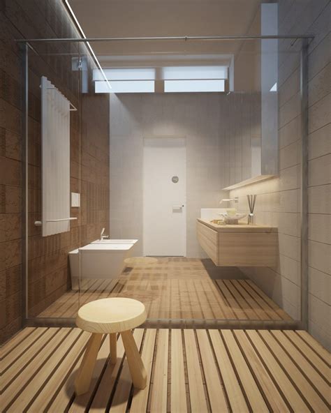 Stylish Wood Shower Floor Interior Design Ideas