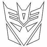 Transformers Decepticons Decepticon Transformer Stroke Outline Autobots Easy Optimus Belchatow Prime Autobot Gks Emblem sketch template