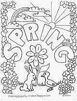 Spring Coloring Pdf Pages Springtime Printable Getcolorings Security sketch template