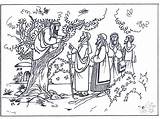 Coloring Zacchaeus Kids Bible Clipart Printable Pages Clip Library Popular sketch template