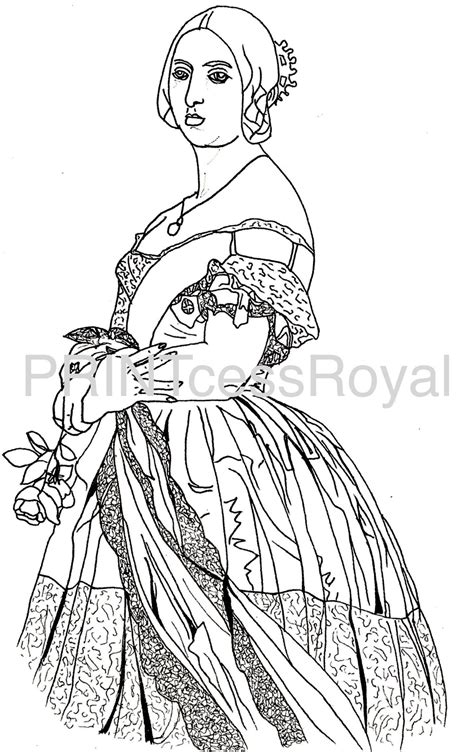 downloadable queen victoria colouring pages history giftthe etsy