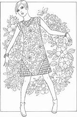 1960s Stamping 60s Dover Fashions Fabulous sketch template