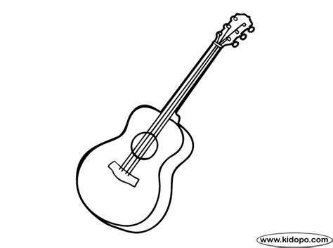 guitar coloring pages  kids print color craft