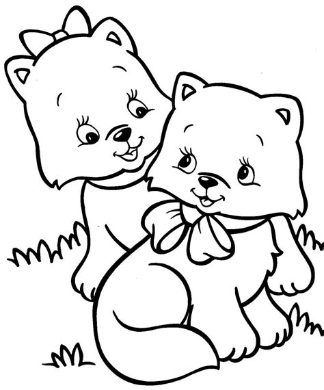 kittens animal coloring pages puppy coloring pages