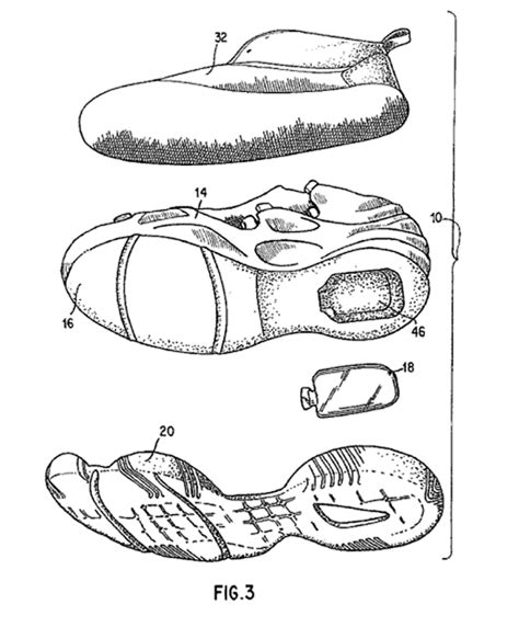 original nike air foamposite  patent drawings sneakernewscom
