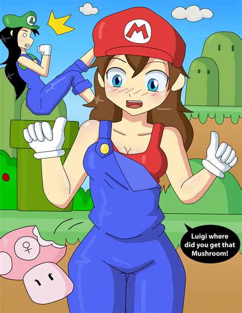 Mario And Luigi Rule 63 Gender Bender By Themaskofafox