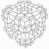 Geometrici Kleurplaten Bricolage Boxy sketch template