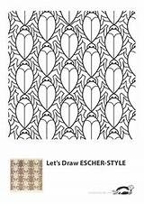 Escher Krokotak Print Beetle Printables Kids sketch template