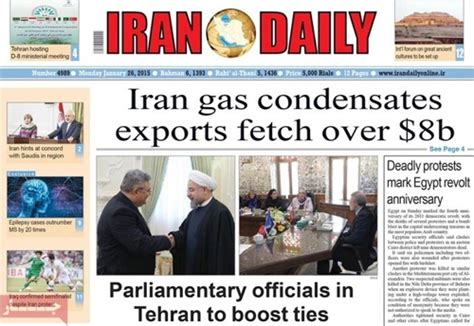 iranian newspaper front pages  jan