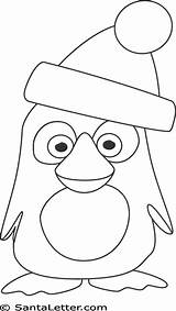 Coloring Christmas Pages Penguin Color Xmas Cute Drawing sketch template