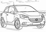 Opel Corsa Coloring Pages Caravan Drawing Omega sketch template