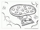 Pizza Coloring Pages Thinking Kids Hut Printable Color Getdrawings Getcolorings Print Coloringhome sketch template