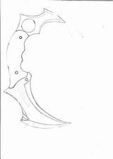 Karambit Cuchillos Espadas Plantillas Demont Tipos Guardado Desde sketch template