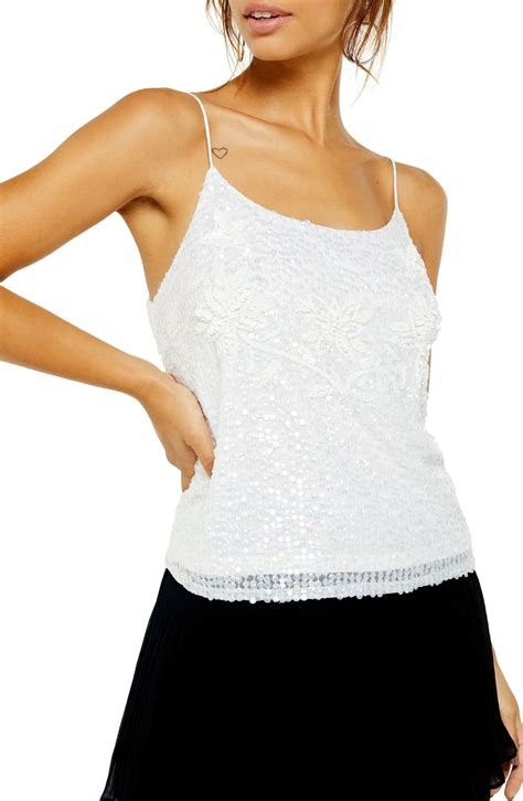 topshop embellished sequin camisole nordstrom fashion clothes women